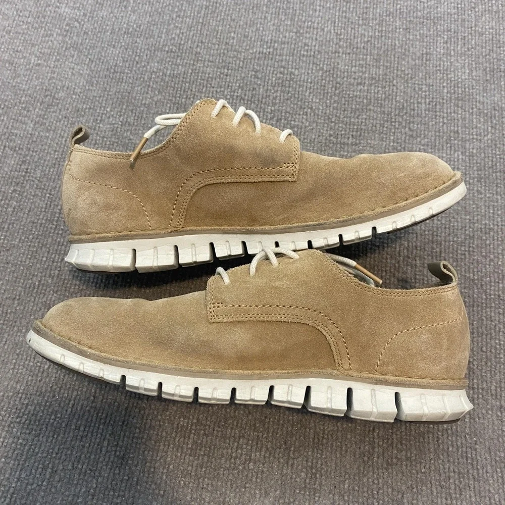 Cole Haan Zerogrand Shoes Mens Size 9 Beige Suede Casual Sneakers C31257